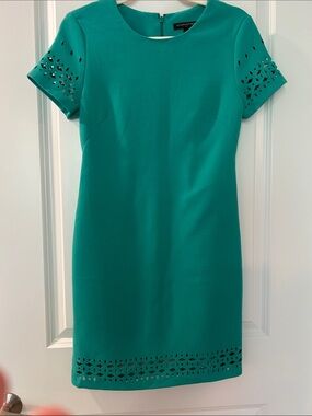 Banana Republic Short-Sleeve Laser-Cut Dress